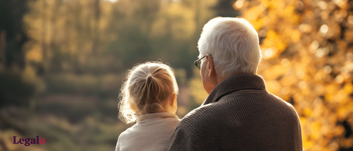 Image showing Grandparents Considering Their goals Image with Grandchild