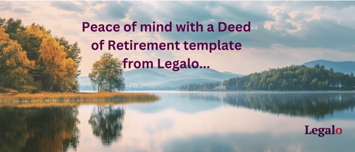 Image Sowing Peace of Mind From a Legalo Deed of Retirement Template